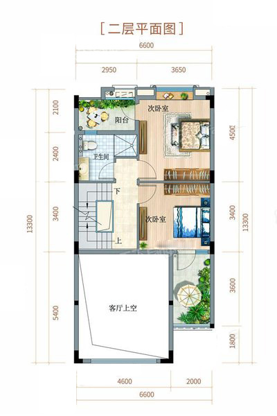 富力悅海灣聯(lián)排別墅戶型4室2廳3衛(wèi)1廚177.00㎡