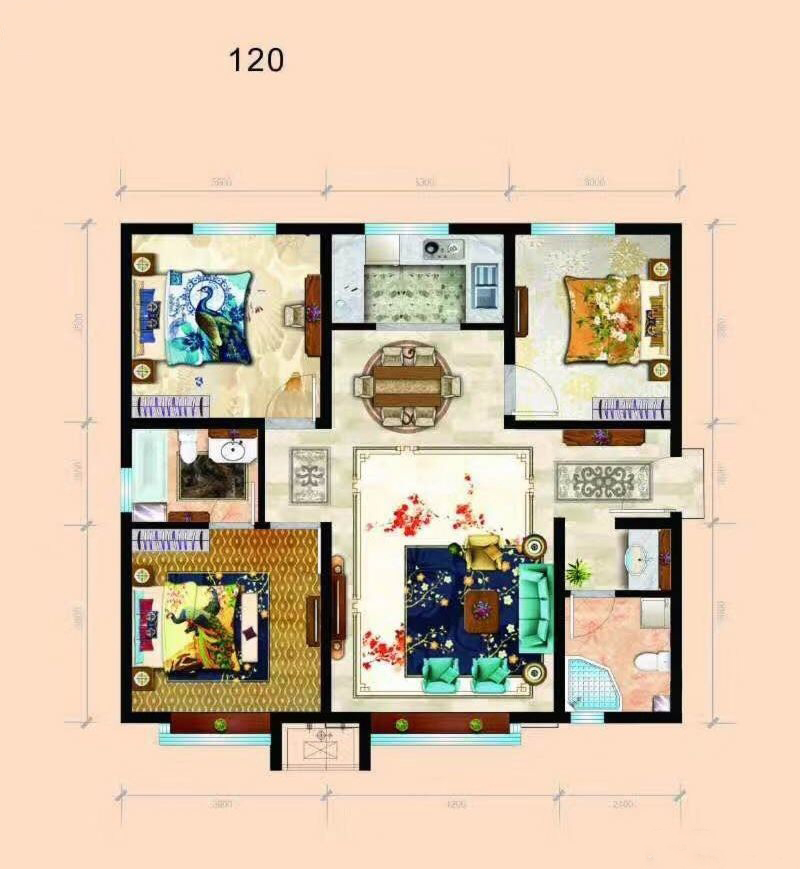 C1戶型：3室2廳2衛(wèi)