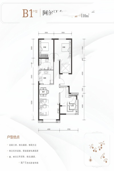 陽光城·文瀾公館【阿爾汗布拉】110㎡三室兩廳一衛(wèi) 115.5萬元-套