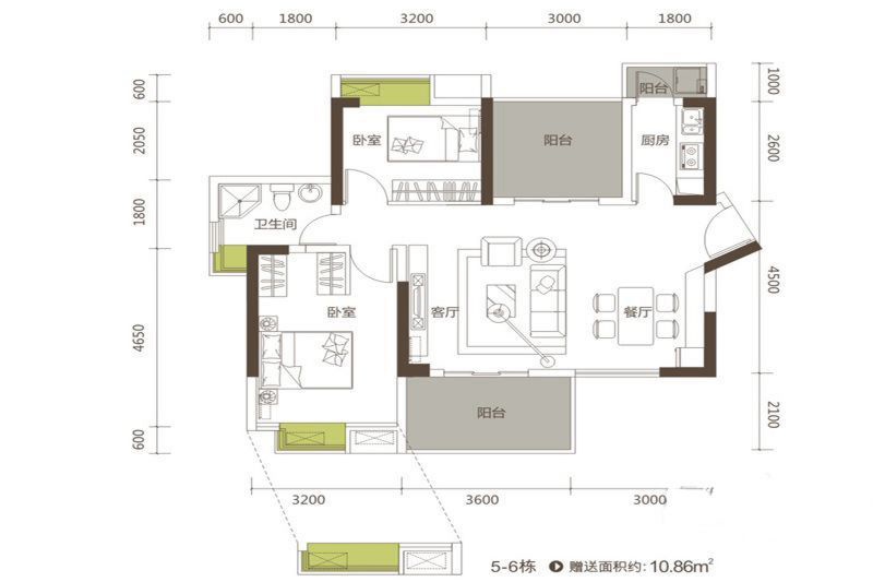 金龜山·鑫鼎園3室2廳1衛(wèi) 90