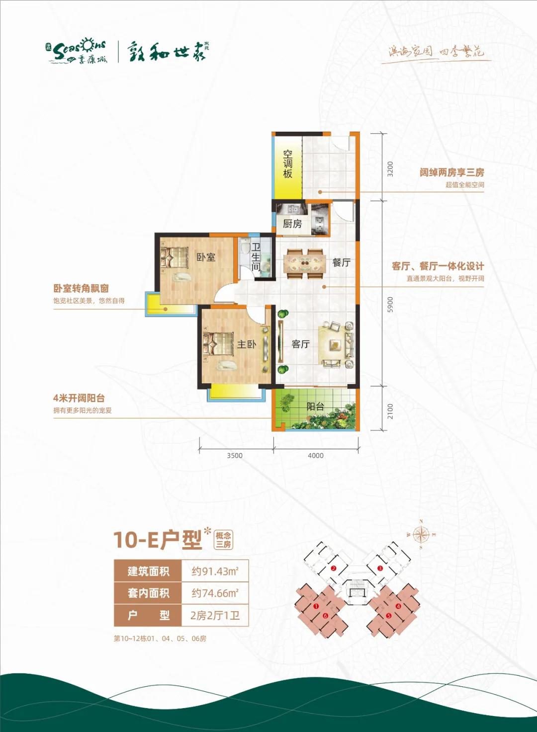 四季康城二期敦和世家D區(qū)·東苑 10-E戶型