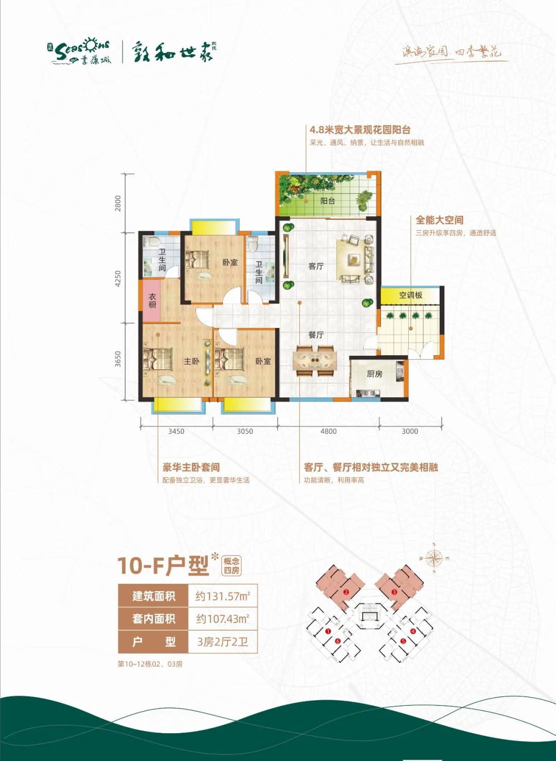 四季康城二期敦和世家D區(qū)·東苑 10-F戶型