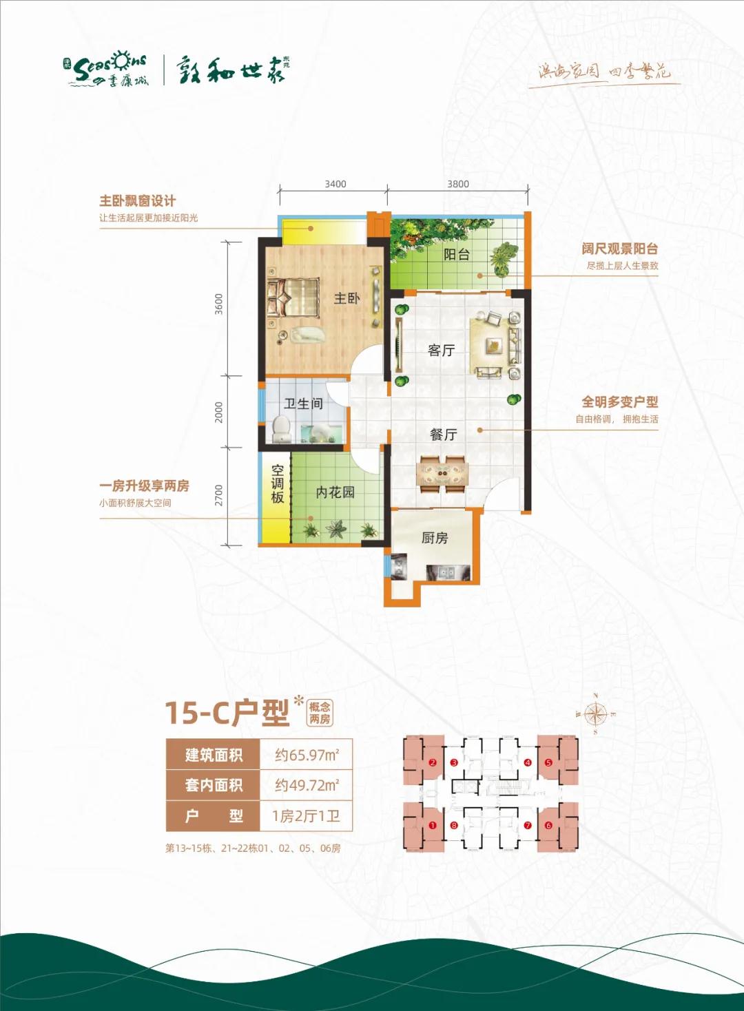 四季康城二期敦和世家D區(qū)·東苑 15-C戶型