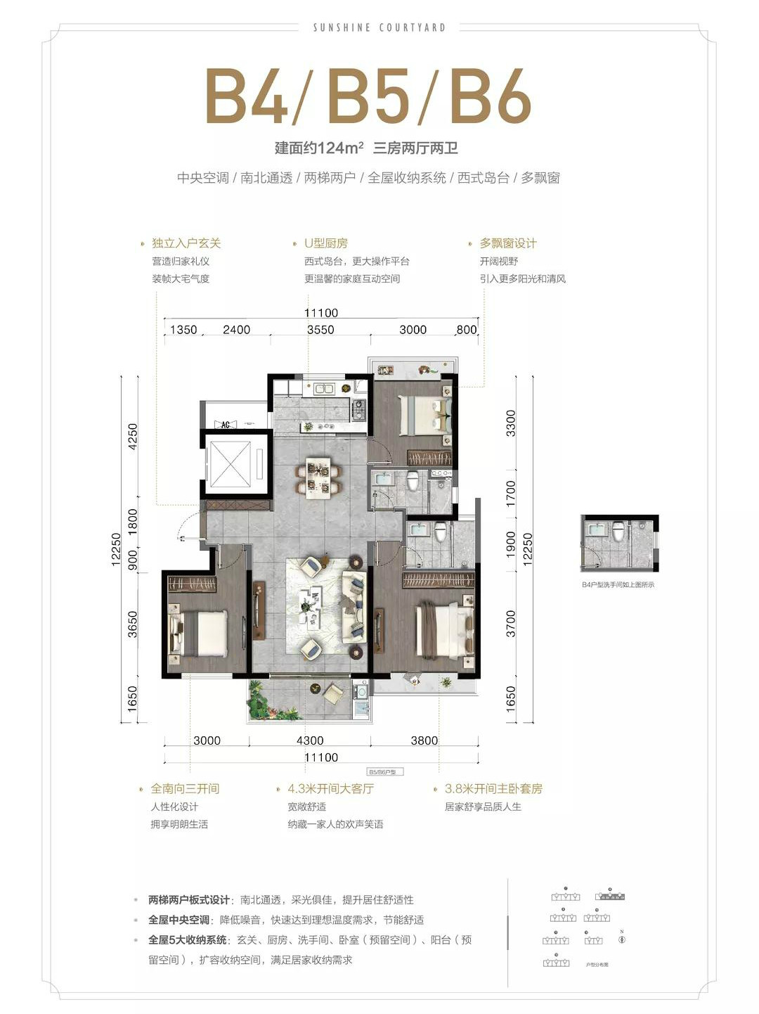 金隅·陽光郡金隅陽光郡三期 B4/B5/B6戶型