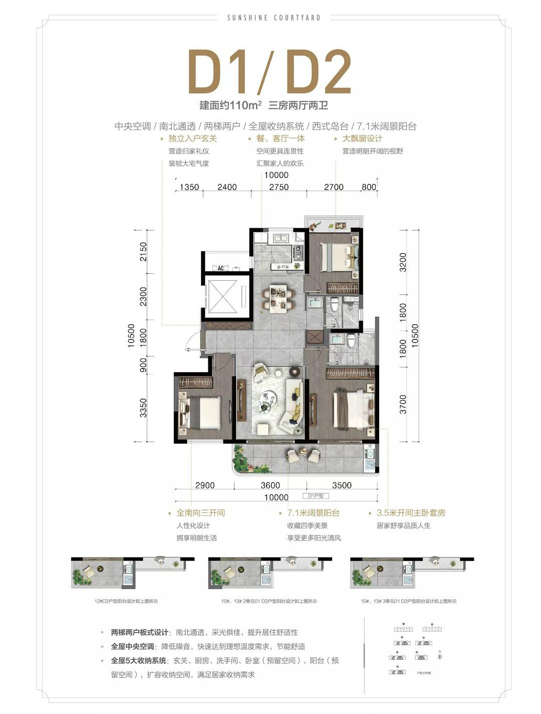 金隅·陽(yáng)光郡金隅陽(yáng)光郡三期 D1/D2戶型