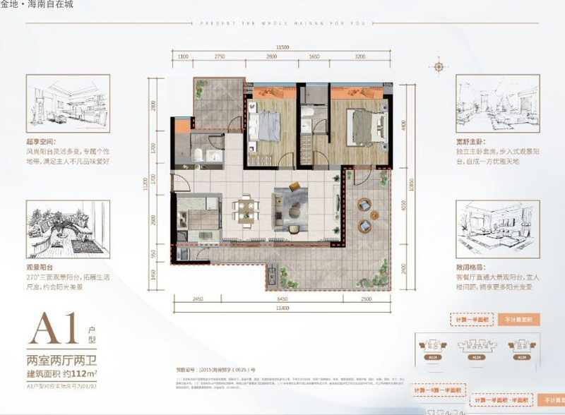 金地海南自在城金地·海南自在城A1戶型圖