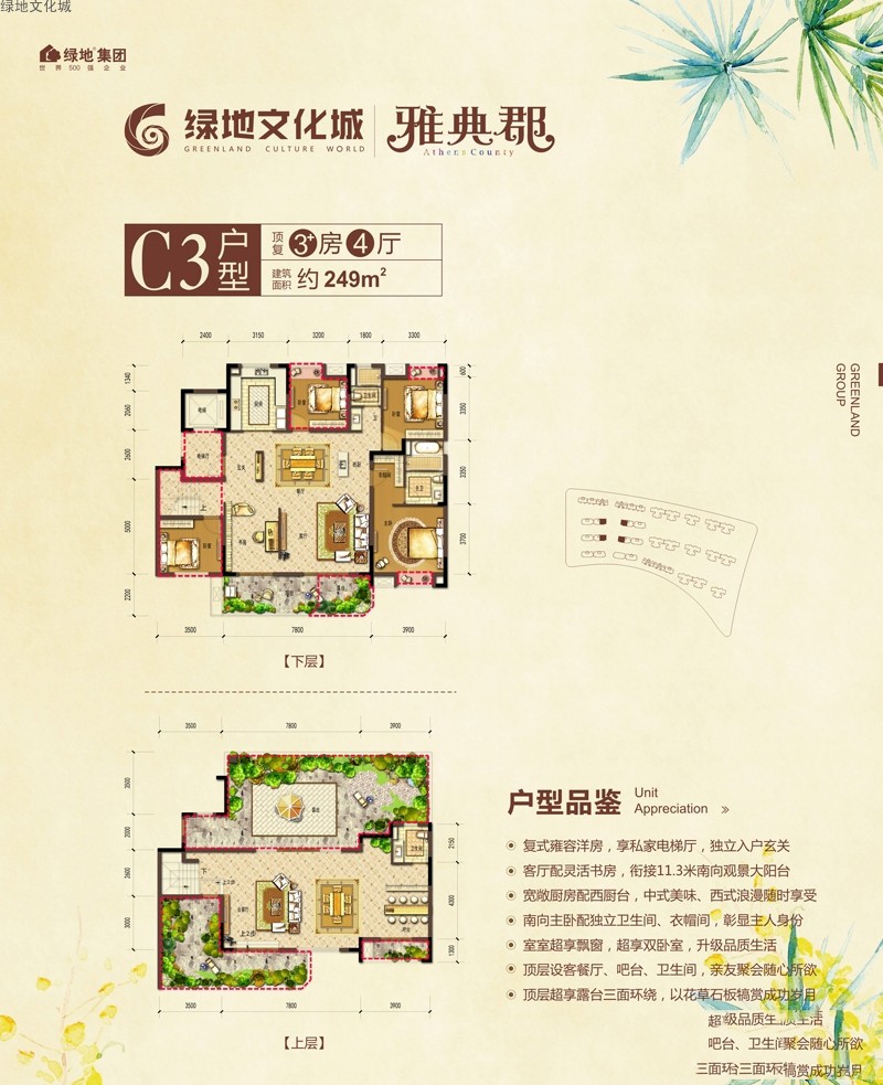 綠地文化城綠地文化城二期C3戶型圖