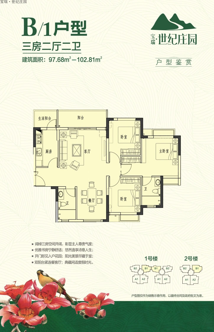 寶瑞·世紀(jì)莊園寶瑞·世紀(jì)莊園B1戶(hù)型圖