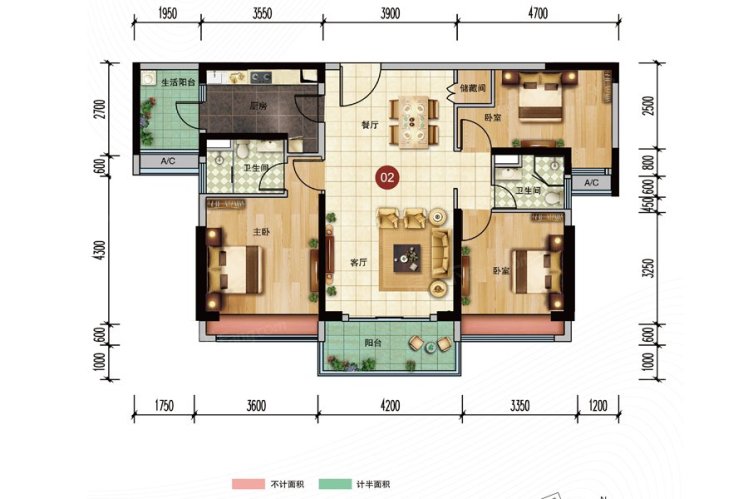 恒福美地花園1幢02戶型