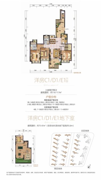 星河傳奇洋房C1-D1-E1戶型