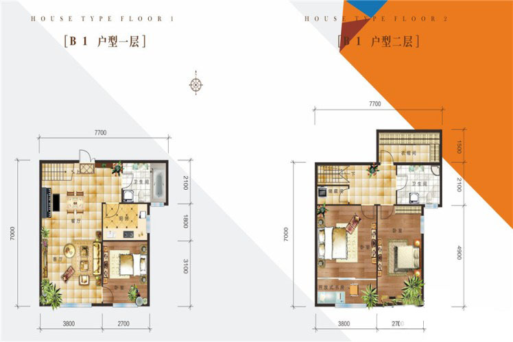 西城一品B1三室兩廳兩衛(wèi)單層63.1平